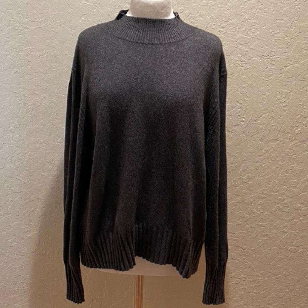 J. Crew Cashmere Gray Turtleneck Sweater